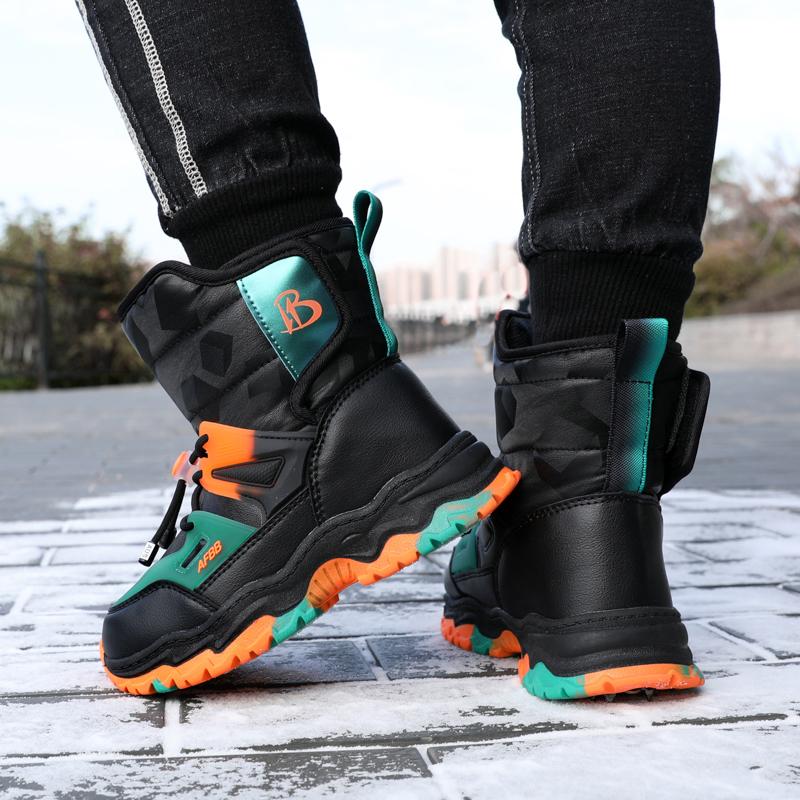 Детская зимняя противоскользящая износостойкая и мягкая теплая спортивная обувь с высоким — фото 14