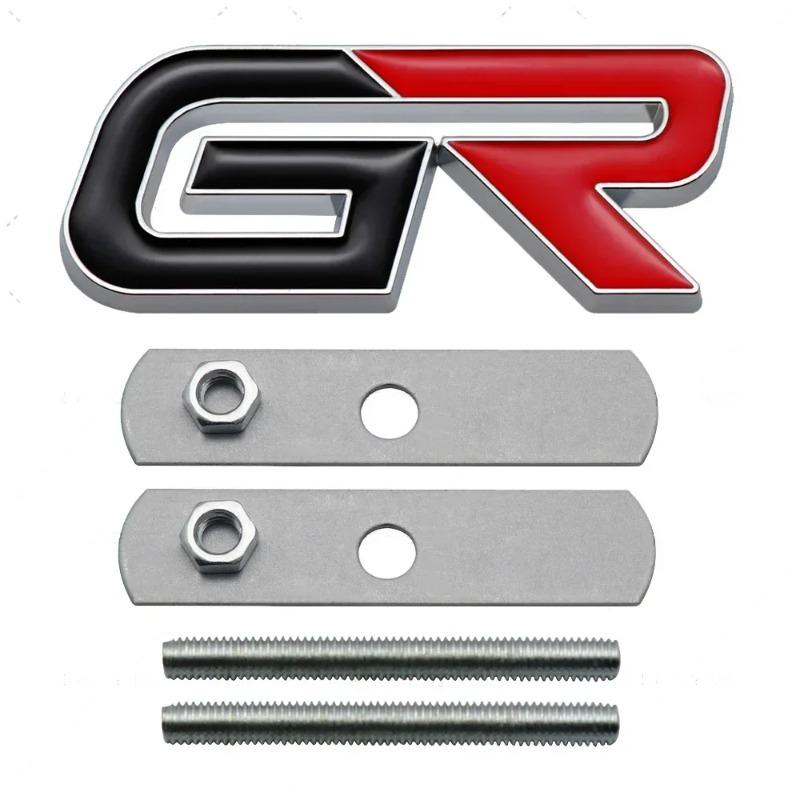 3D Metal Car Logo Emblem Badge for Toyota GR Sport C-HR RAV4 Prado Prius Avensis Front Grille Rear Trunk Sticker Accessories