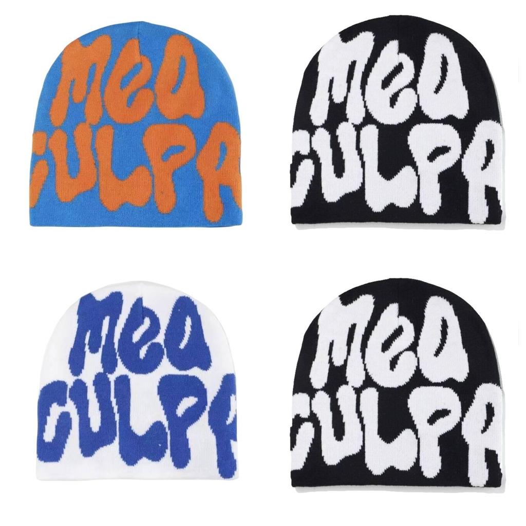 Colorful Mea Culpa Beanies Knit Cap Keep Cozy And Fashion-forward