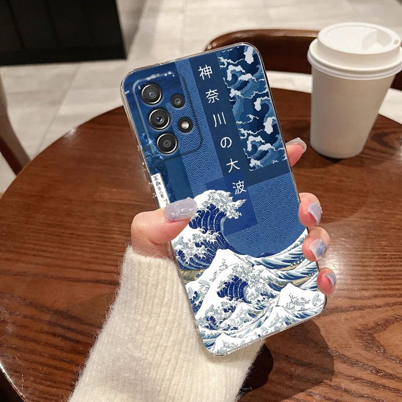 Katsushika Hokusai Art Great Wave For Samsung Galaxy A55 Case A54 A52 A53 A15 A14 A13 A21S A23 A51 A34 A35 A33 A32 A72 A71 Cover