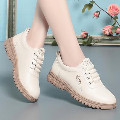 Sports Casual Shoes Soft Leather Soft Sole Comfortable Travel Leather Shoes Middle-Aged And Elderly Women's Shoes Singles Shoes