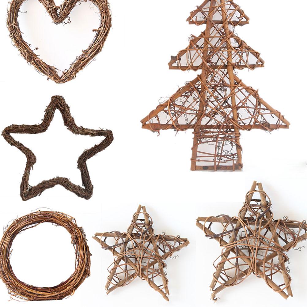 1Pcs Christmas Wreath 35cm Premium Lifelike Xmas Hanging Garland Door Wall Holiday Decoration Christmas Garland светло-коричневого