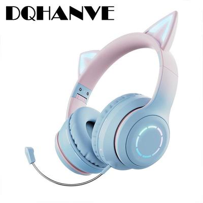 Cat Ear Luminescent Gaming Bluetooth Headphones Computer Headsets