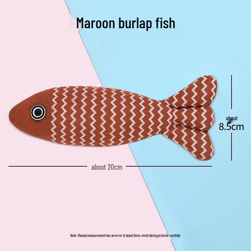 Realistic Plush Fish Cat Chew Toy