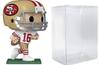 CLARKtoys POP! Sports Joe Montana 49ers #216 Vinyl Figure & Eco-Tec Protector Case Bundle