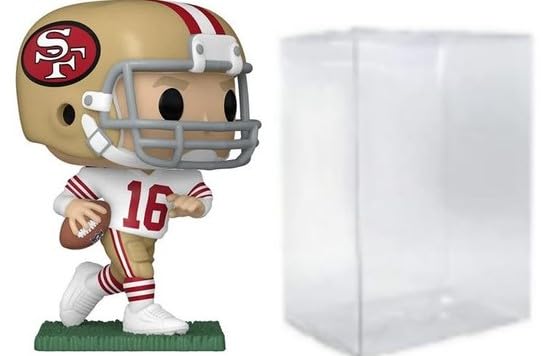 CLARKtoys POP! Sports Joe Montana 49ers #216 Vinyl Figure & Eco-Tec Protector Case Bundle