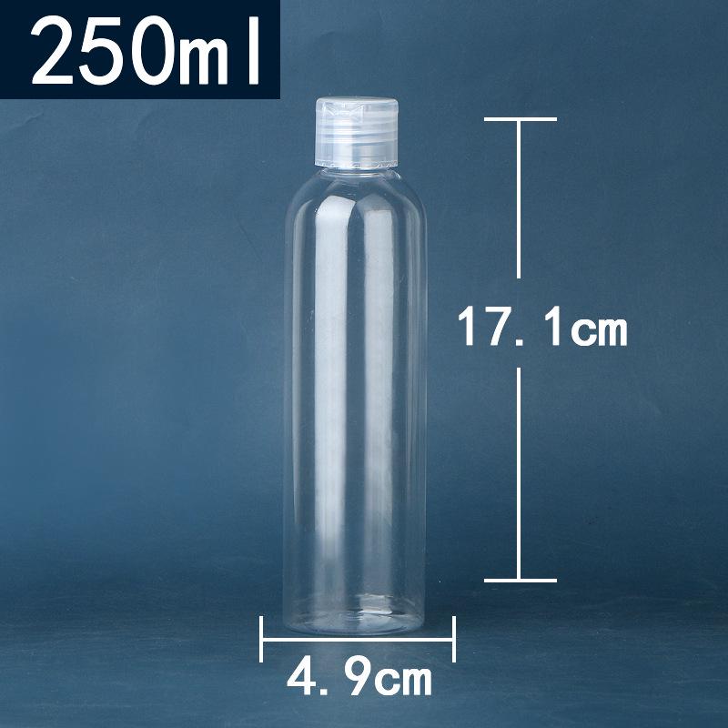Transparent PET Plastic Flip-Top Bottle, 10/30/50/100 ml, Butterfly Cap for Lotion/Cosmetic Packaging.