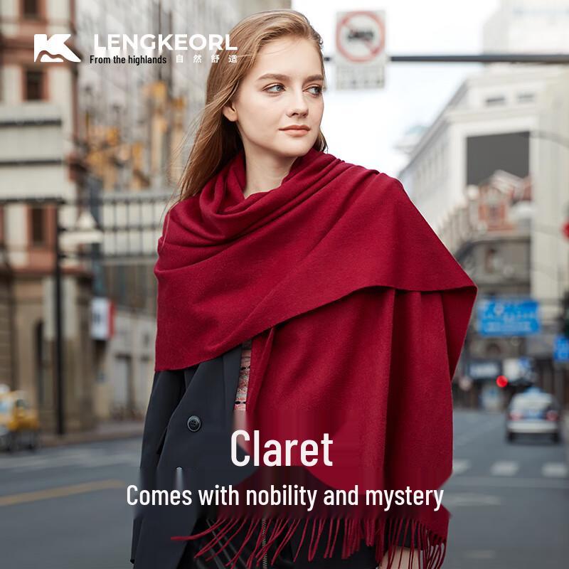 

LENGKEORL Women s 100% Wool Scarf & Shawl