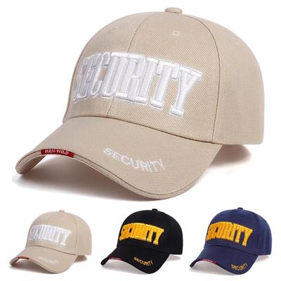 Unisex Security Letter Embroidery Baseball Caps Spring And Autumn Outdoor Adjustable Casual Hats Hip Hop Hat Sunscreen Hat