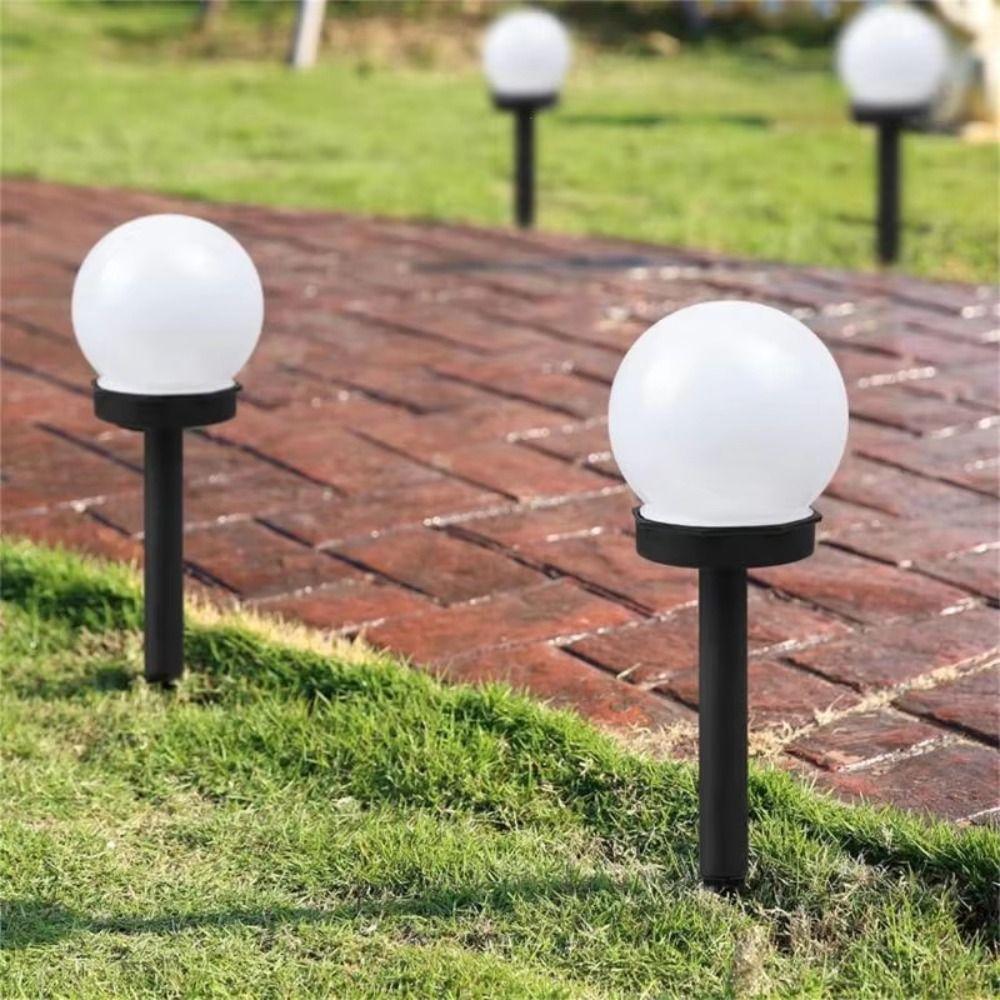 3pcs Waterproof Design Solar Bulb Lamp Solid Sealed Structure Outdoor Garden Light  Roadside Layout