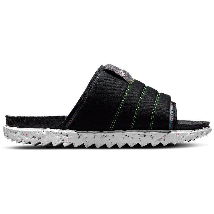 Nike Asuna Crater Slide Black Men Sneakers White Mean-Green Iron-Grey DJ4629-002