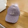 Small floral printing baseball cap women's spring summer embroidery letter curved brim cap casual versatile showing small face