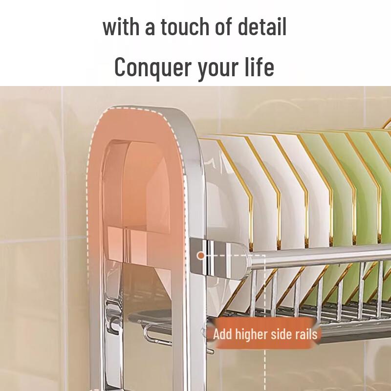Yingbai 3-Tier Aluminum Dish Drying Rack
