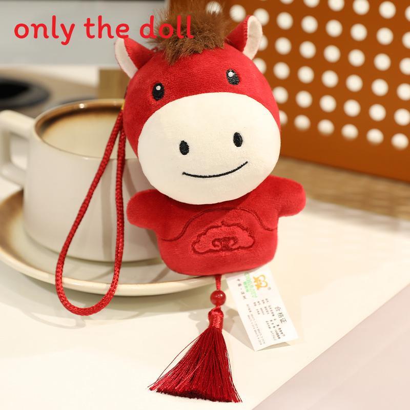 Plush Horse Cute Pendant With Tassel Decoration And Embroidery Design For Daily