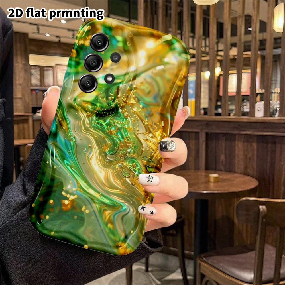 Phone Case: 2D Flat Samsung Galaxy A34 A35 S20 S22 S21 FE Plus Ultra Protective Case, Abstract Fluid Background, Christmas Halloween Holiday Gift