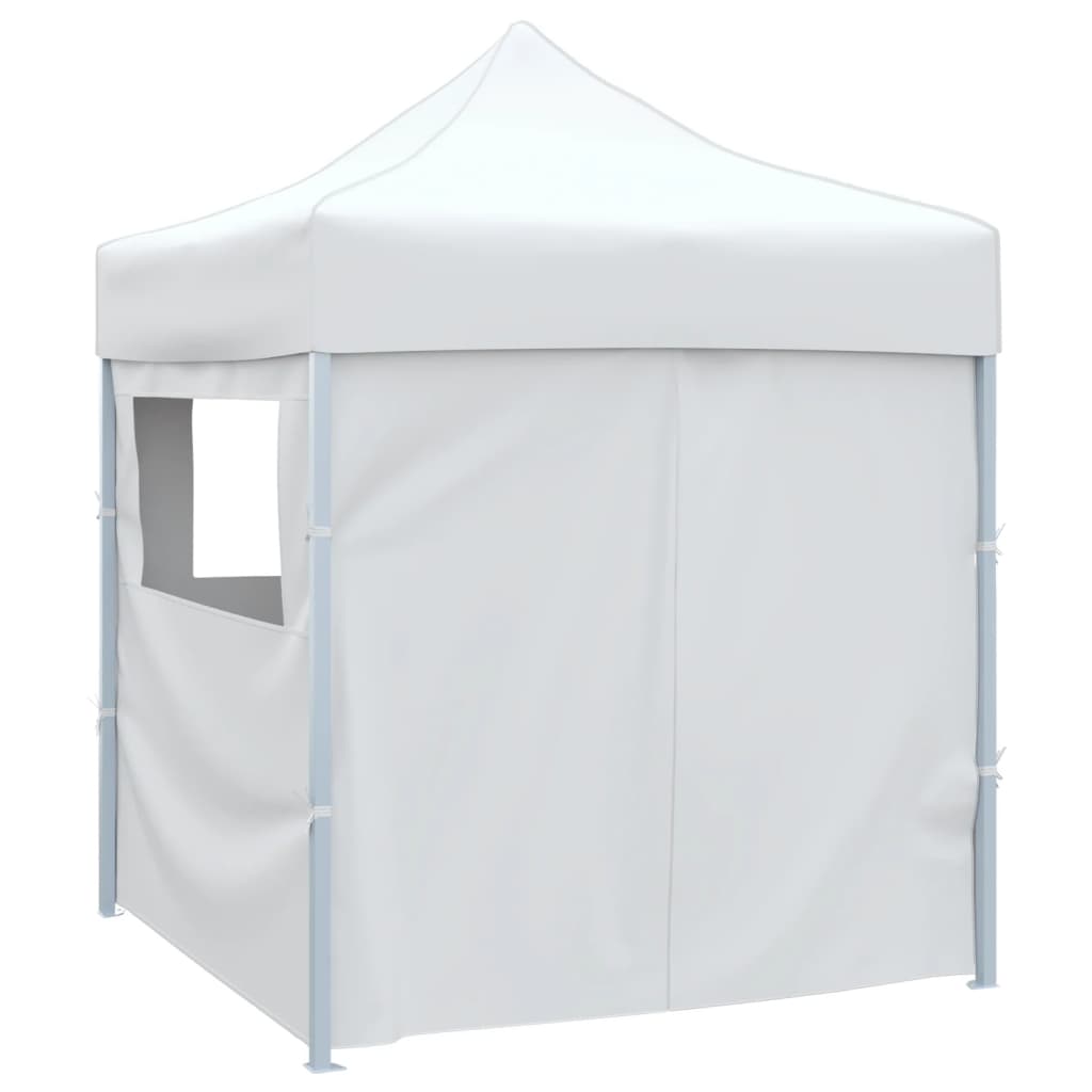 Professional Foldable Party Tent with 4 Side Walls 2*2 M Steel White