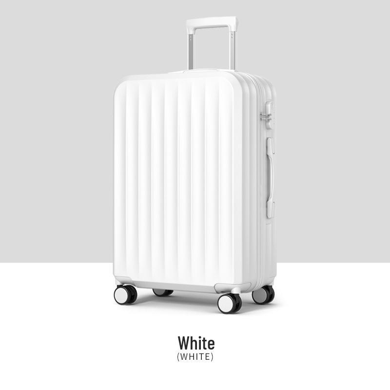 

24 Large Capacity Leather Trolley Suitcase with Combination Lock - Unisex Carry-on, 2025 Edition 20 Inch