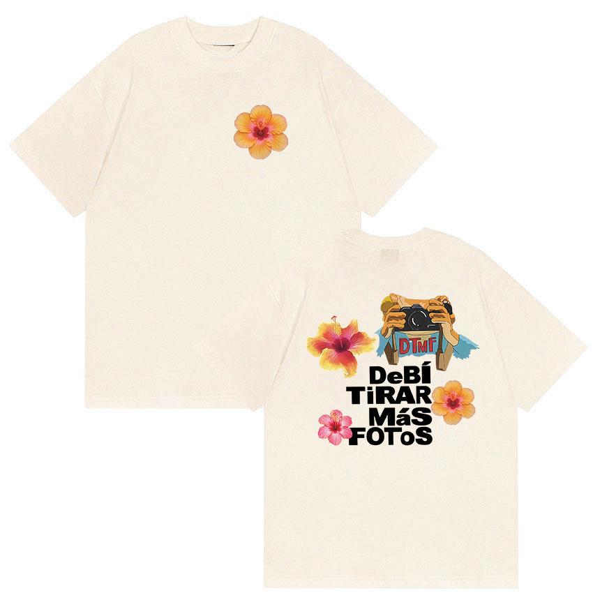 Debi Tirar Mas Fotos DTMF Bad Bunny Album Graphic YK TShirt UNISEXs Women Summer Fashion Harajuku Oversized Cotton Tops