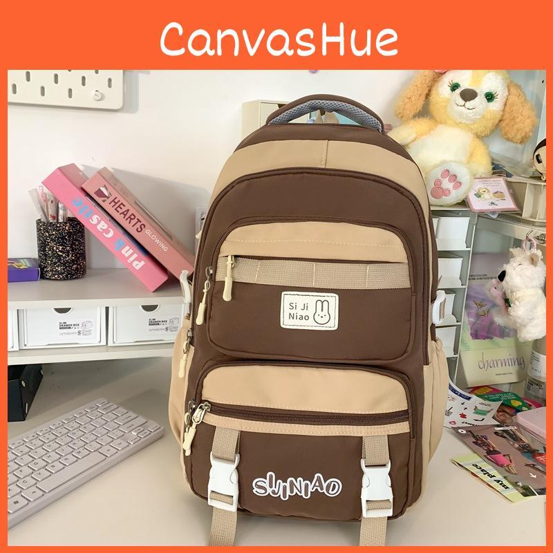 Letter Backpack Pattern Large Capacity Outdoor Travel Bag Schoolbag Student