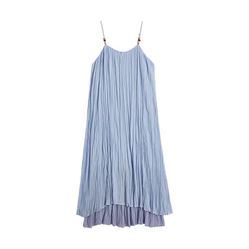 Chuyu Women's Light Blue Ruffle A-line Summer Dress