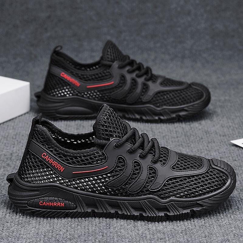Men's Shoes 2025 New Summer Lightweight Soft-soled Sports Casual Shoes Thin Hollow Mesh Breathable Men's Mesh Shoes