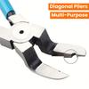 1pc Multi-Purpose Diagonal Pliers - Car Rivet Fastener Trim Clip Cutter Remover Puller Tool - Wire Stripping and Staple Removal for Automotive Repair