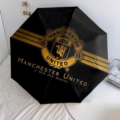 Man United3pattern, Automatic Folding Umbrella, Portable and Foldable Design, 8 Ribs, a Christmas or Birthday Gift.