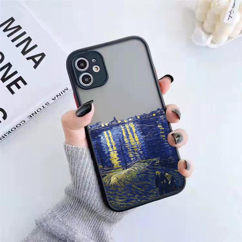 For Coque iphone 17 16 15 14 11 12 13 Pro Max Mini X XR XS 16 Plus Phone Cases Art Van Gogh Oil Painting Soft Shockproof Covers
