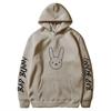 Bad Bunny Print Fleece Hoodie Unisex Casual Pullover Streetwear Customizable Sweatshirt