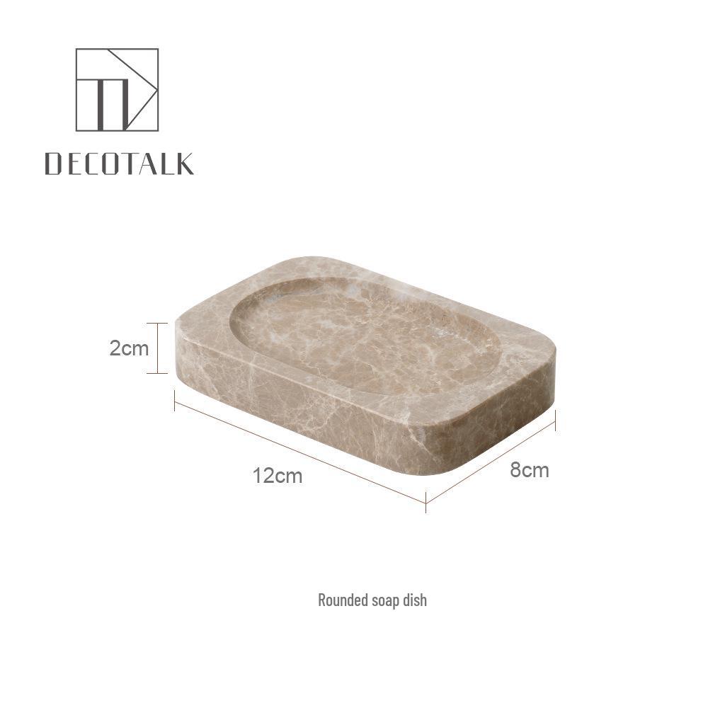 

DecoTalk Wabi-Sabi Marble Bathroom Set: Matte Washbasin, Aroma Diffuser, Tissue Box