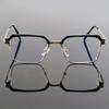 Fashion Metal Metal Square Simple Personality Half-frame Women Men Eye Protection Anti Blue-ray Glasses