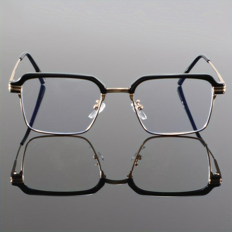Fashion Metal Metal Square Simple Personality Half-frame Women Men Eye Protection Anti Blue-ray Glasses
