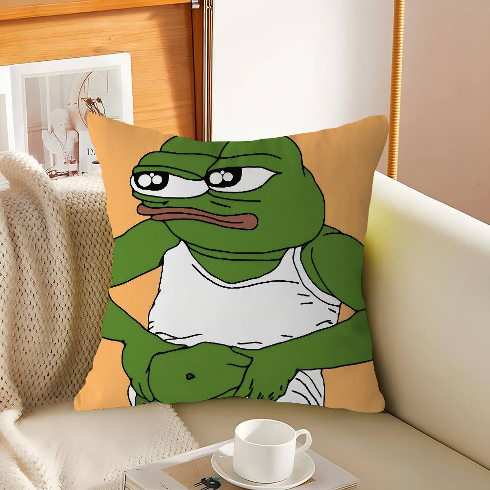 

П-Пепе Лягушонок Смешной Мультфильм 45*45см Наволочка Чехол для подушки Декор Наволочка Домашняя Наволочка Для Подушки Диванной 12x12Inch