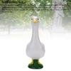 Garden Goose Statue Goose Outdoor Sculpture Resin Lifelike Large Size White Goose Sculpture Ornament for Pool Yard Outdoor Decor