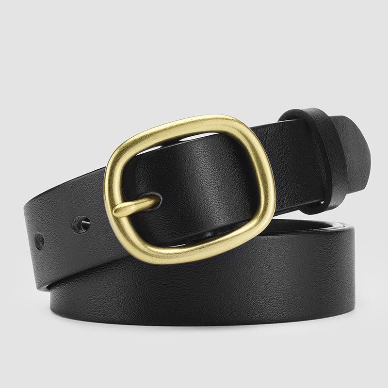 Women s Genuine Leather Pin Buckle Belt - 2026 Fashion for Jeans, Head Top Layer Cowhide 120 cm