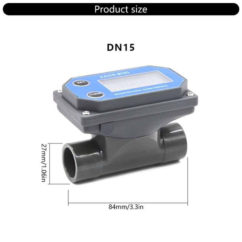 Digital Turbines Flowmeter Suitable For Farm & Garden Irrigation With LCD Display Measure Water Petrol Kerosene Methanol