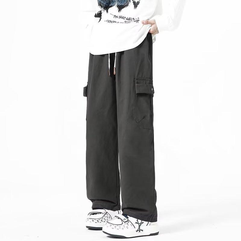 Overalls Men's Autumn New Trend Brand Loose Straight Pants Teen Multi-Pocket Fashion Casual Pants