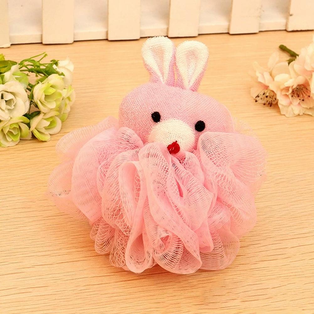 Kids Bath Sponge Skin Friendly Baby Loofah, Cartoon Animal Bath Loofahs Body Pouf Mesh Balls Body Scrubber Bathing Accessories