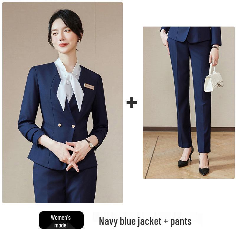 Deluxe Women's Autumn/Winter Suit Set: Professional Uniform for Hotel & Catering Staff