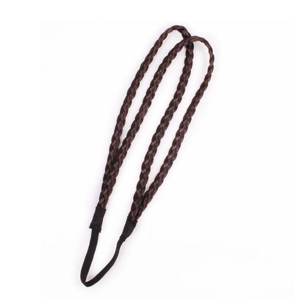Wig Twist Headband 4 colors Headwear Synthetic Wig Wig Headband Double Braided Braided Hair Band