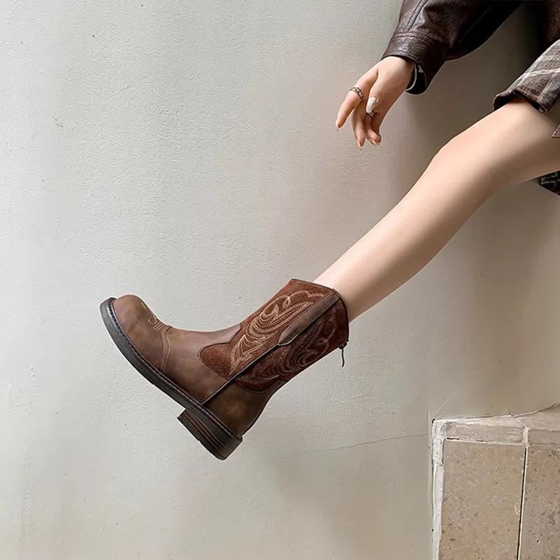 Boots Women New 2024 Luxury Designer Chelsea Shoes Fashion Ankle Ladies Retro Shoes White Ankle Boots Luxury Designer Chelsea