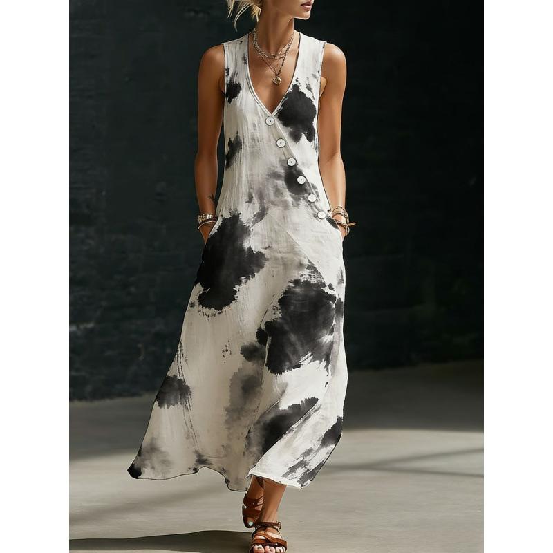 2026 Spring and Summer New Women's Clothing, European and American Minimalist Temperament Loose V-neck Diagonal Button Shirt Wide-leg Pants Two-piece