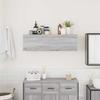 VidaXL Wall-mounted Bathroom Cabinet Sonoma Grey 100x25x30 Cm Engineered Wood 860099
