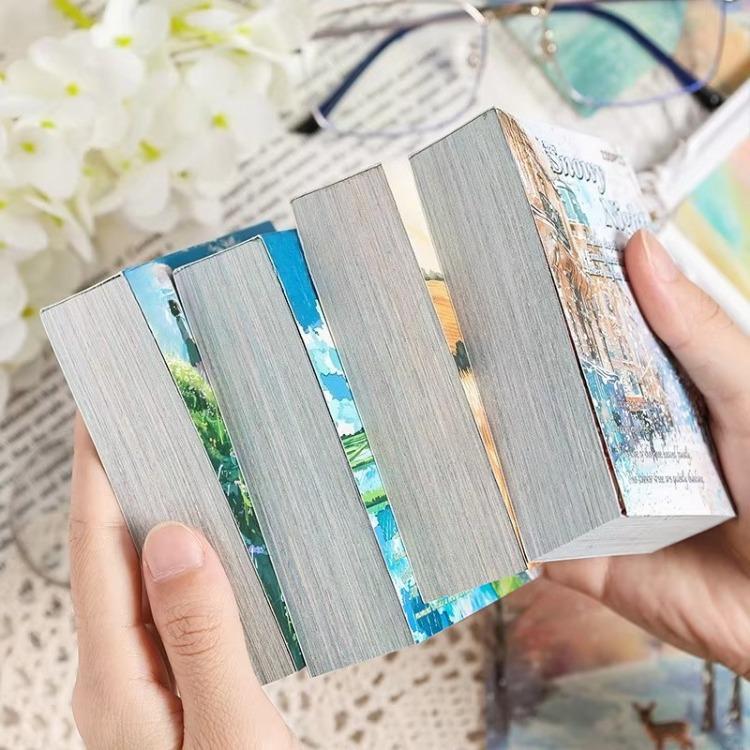 200 listů, materiál pro krajinu, papír, dekorace, deník, album, scrapbooking, materiál, pozadí, papír, odpadky, deníkové potřeby