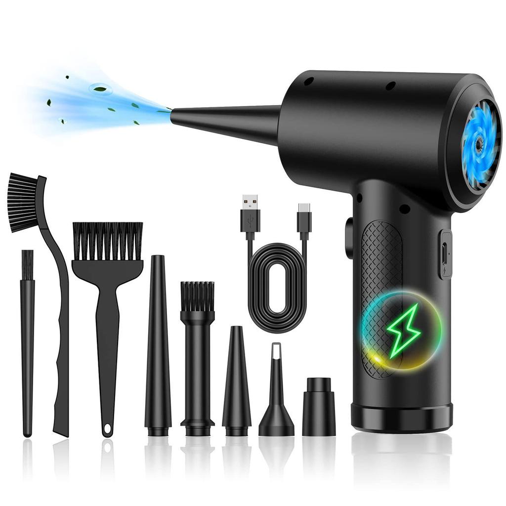 Portable Wireless Hair Dryer with Magnetic Nozzle and Aluminum Alloy Dust Blower