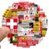 10/30/75pcs Cartoon Funny Warning Sign Stickers Danger Banning Decals DIY Helmet Phone Fridge Laptop Cool Graffiti Sticker Pack