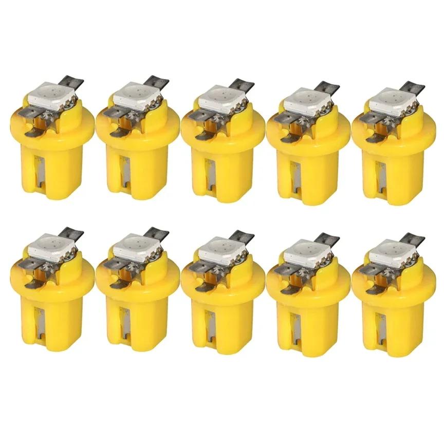 10pcs T5 B8.5d LED Car Instrument Panels Lights Low Power Bulbs 5050 SMD Automobile Dashboard Switch Lamp 12V Car Light Interior