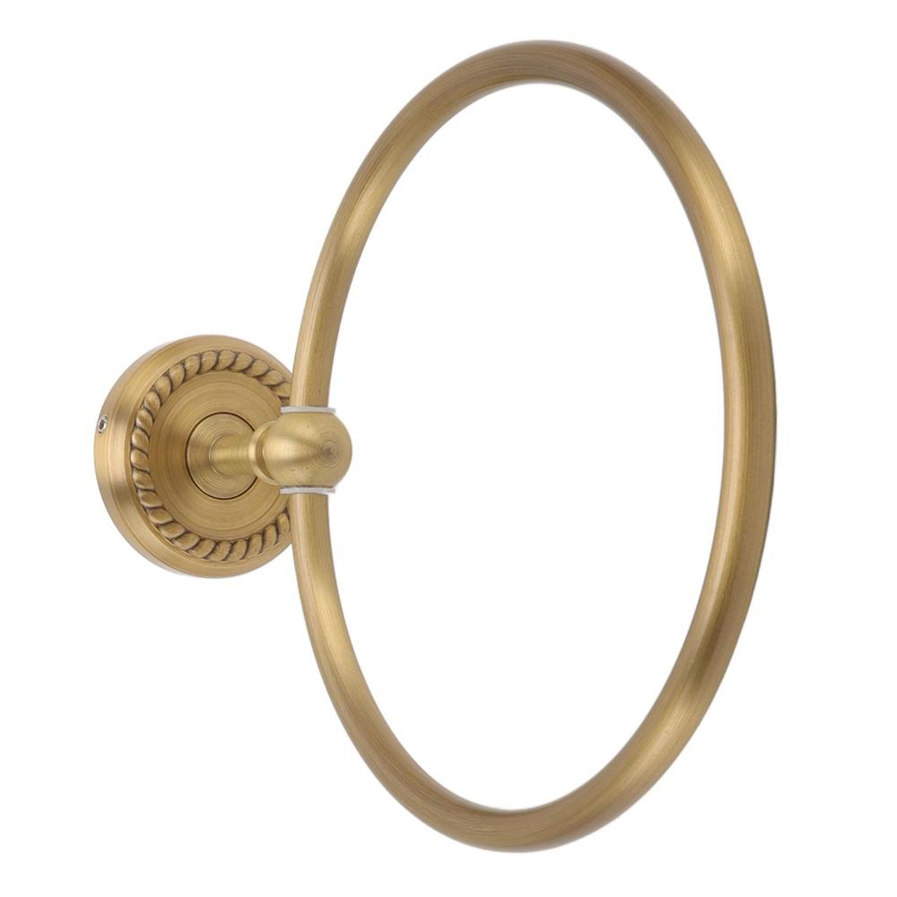Brass Hand Towel Holder Antique Gold Towel Rack Hanger Towel Ring  Bathroom Kitchen Toilet