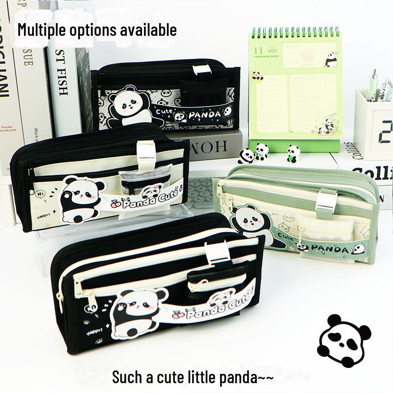 Panda Multi-Layer Large Capacity Pencil Case for Kids