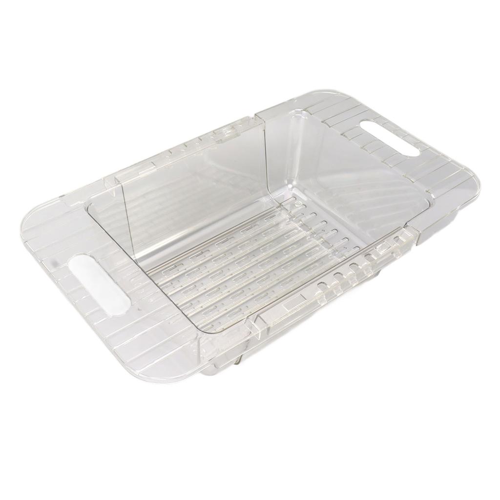 Kitchen Sink Fruit Vegetable Strainer Modern Minimalist PET Kitchen Telescopic Drain Rack Plastic